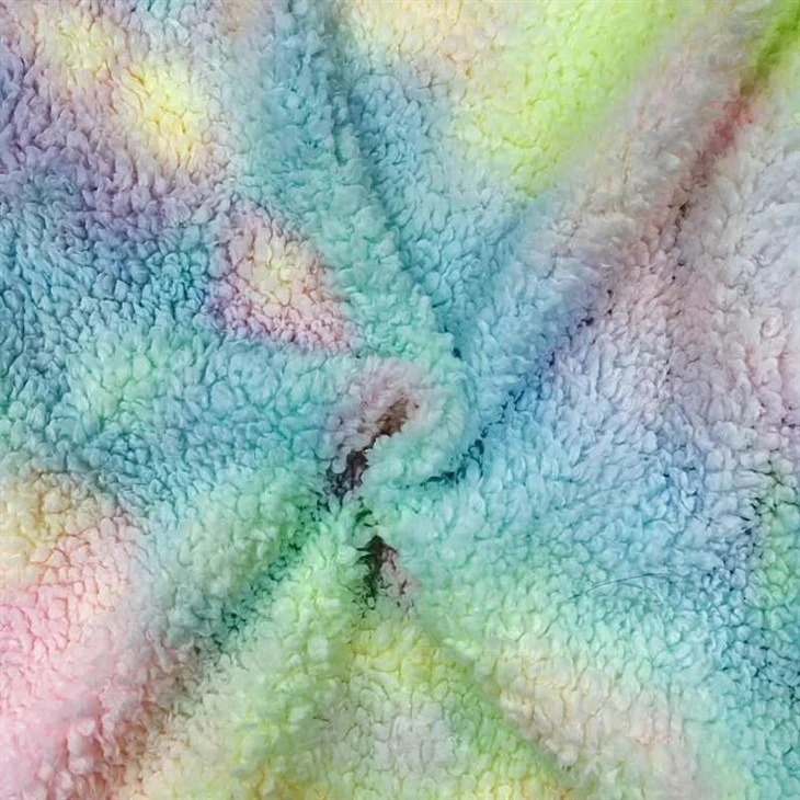 Tie Dye Sherpa Fleece Fabric